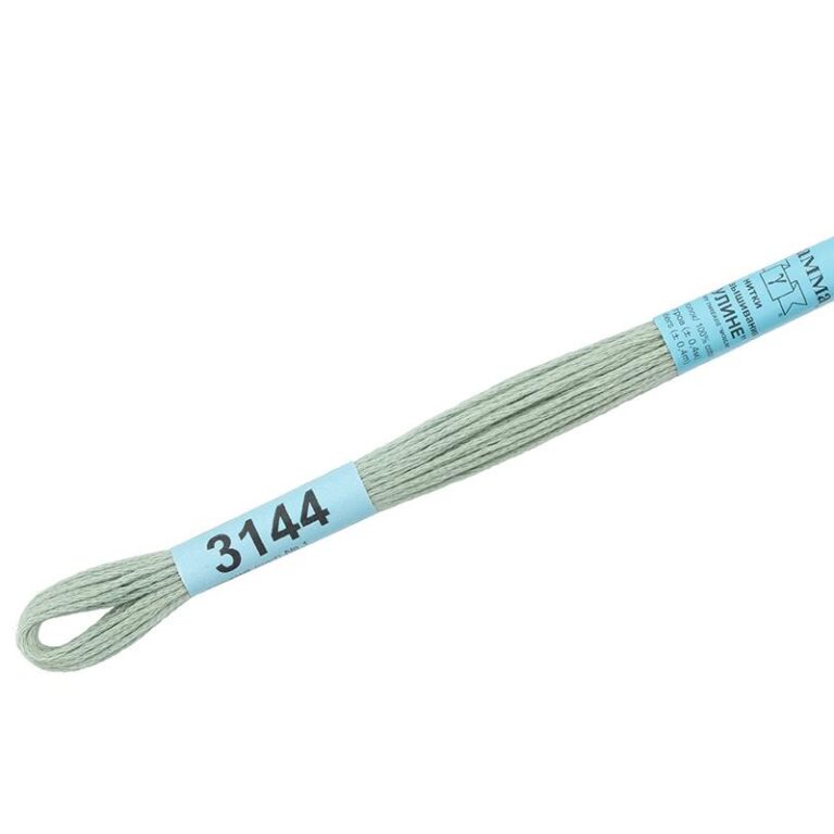 Нитки для вышивания мулине №3144 Гамма = №3817 DMC (цвет: светло-сине-зеленый; длина: 8м)