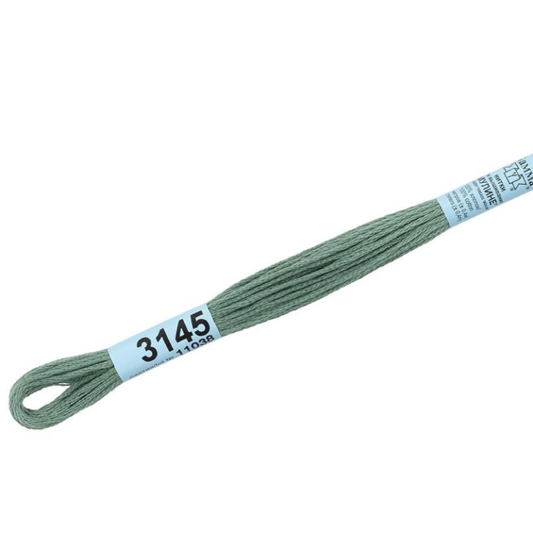 Нитки для вышивания мулине №3145 Гамма = №163 DMC (цвет: сине-зеленый; длина: 8м)