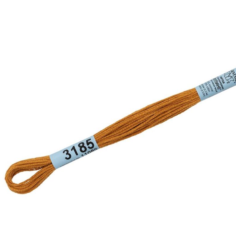 Нитки для вышивания мулине №3185 Гамма = №782 DMC (цвет: рыжий; длина: 8м)