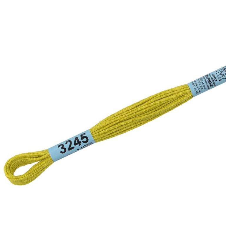 Нитки для вышивания мулине №3245 Гамма = №3819 DMC (цвет: салатовый; длина: 8м)