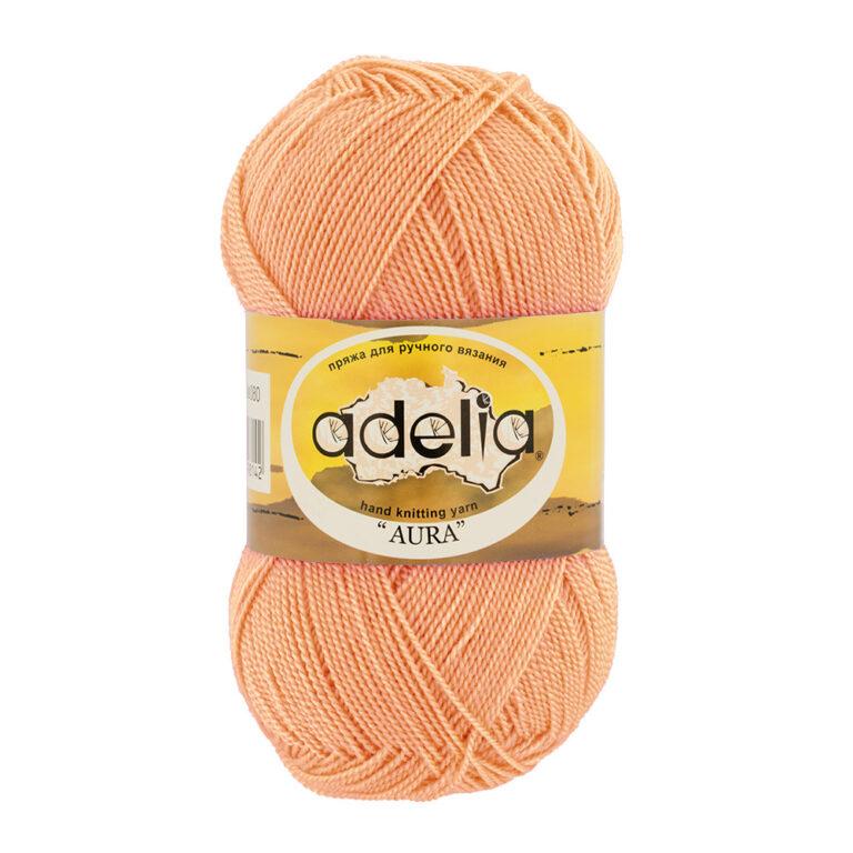 Пряжа для вязания ADELIA "AURA" (№031) Св. оранжевый