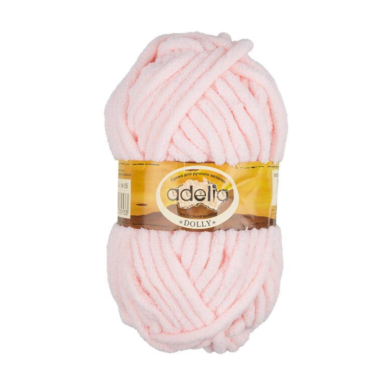 Пряжа для вязания ADELIA "DOLLY" (№05) Св.розовый