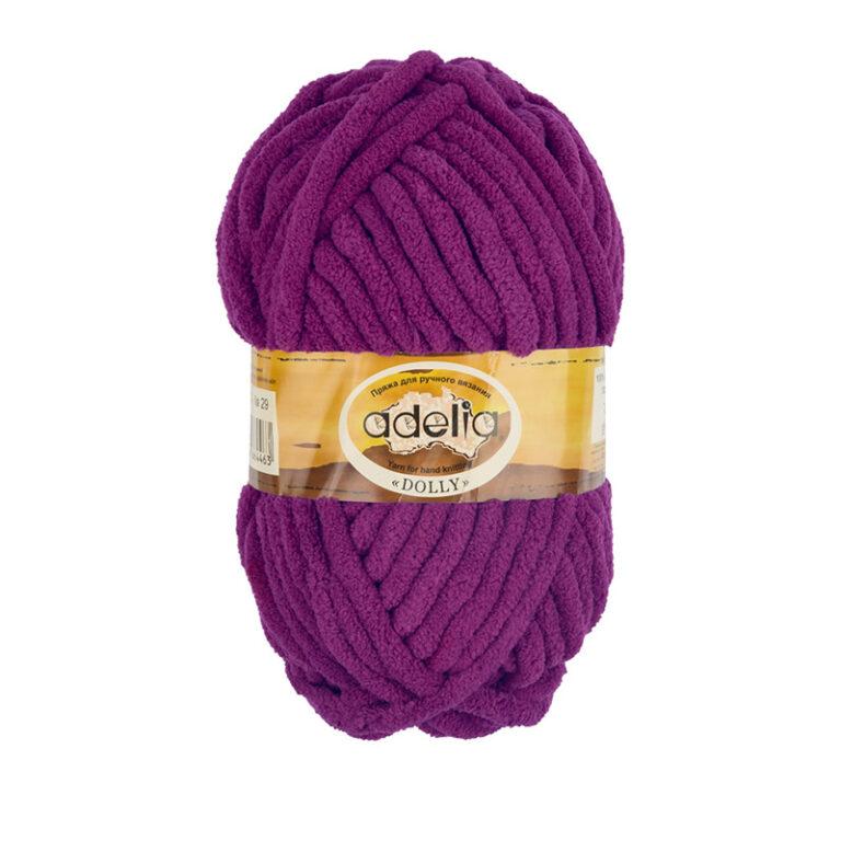 Пряжа для вязания ADELIA "DOLLY" (№29) Т. фиолетовый
