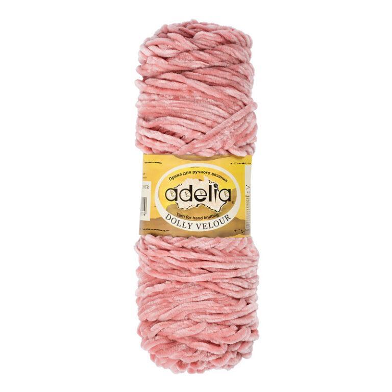 Пряжа для вязания ADELIA "DOLLY VELOUR" (№04) Пудровый