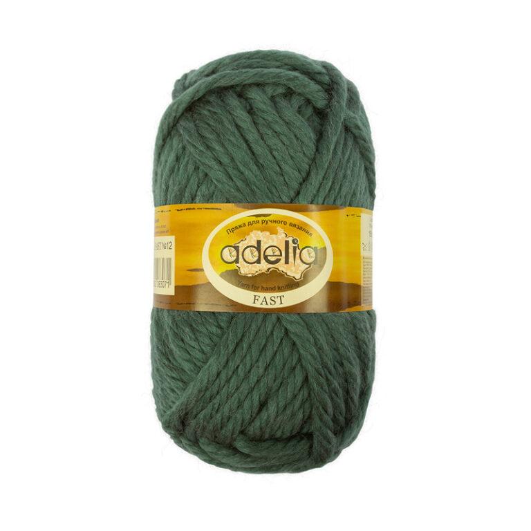 Пряжа для вязания ADELIA "FAST" (№12) Зеленый