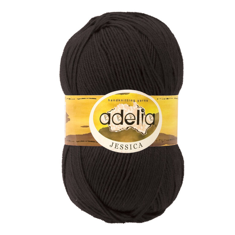 Пряжа для вязания ADELIA "JESSICA" (№02) Черный
