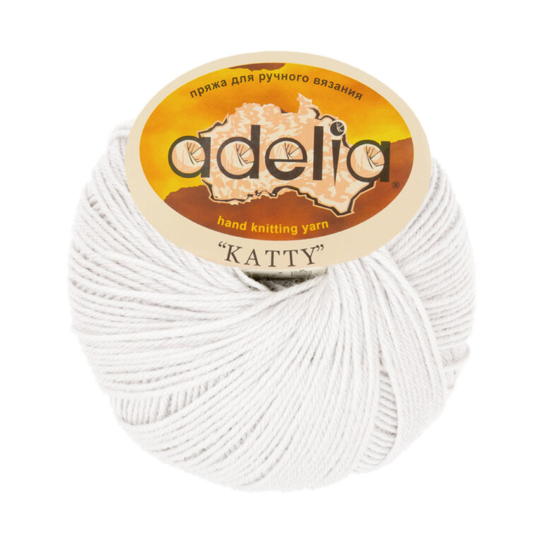 Пряжа для вязания ADELIA "KATTY" (№01) Белый