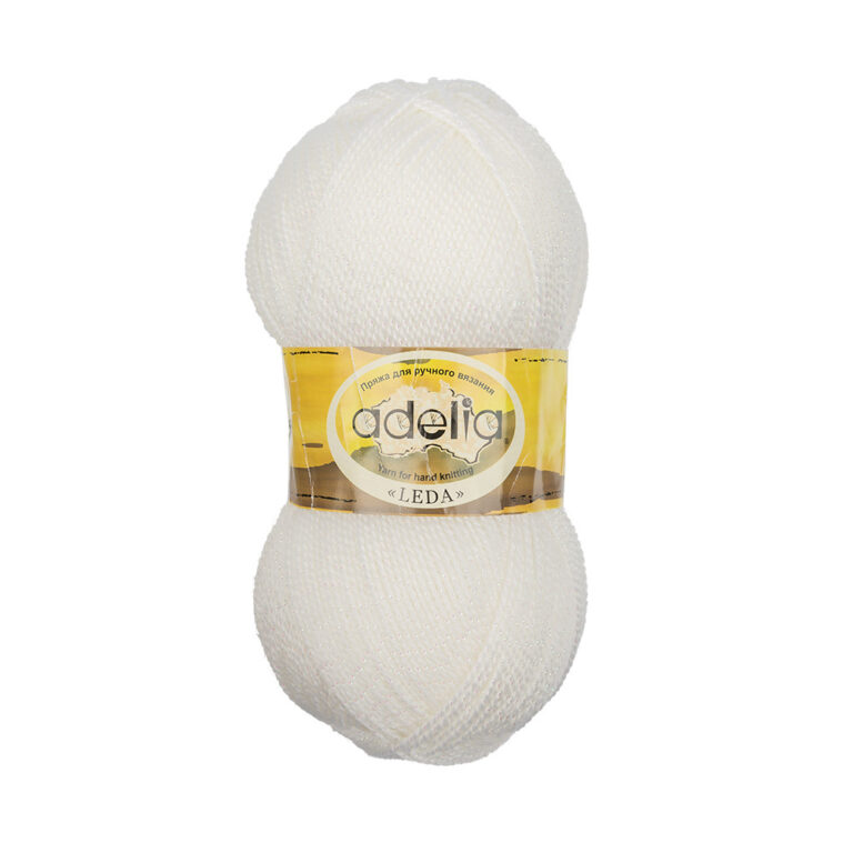 Пряжа для вязания ADELIA "LEDA" (№210) Белый