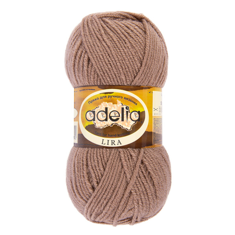 Пряжа для вязания ADELIA "LIRA" (№07) Св.коричневый