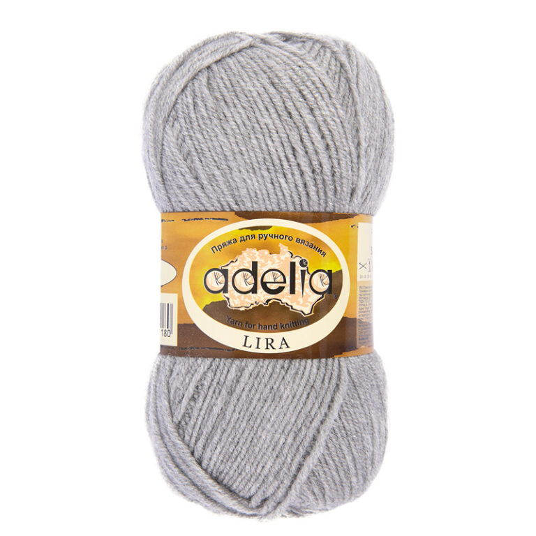 Пряжа для вязания ADELIA "LIRA" (№18) Св.серый меланж