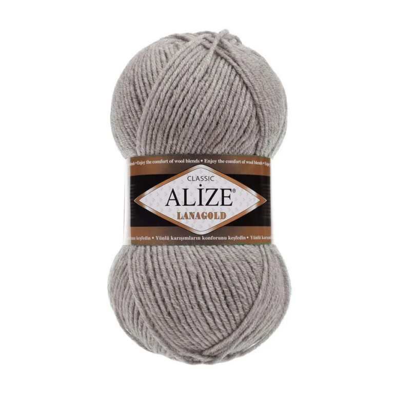 Пряжа для вязания ALIZE "LANAGOLD" (№283) Мышиный