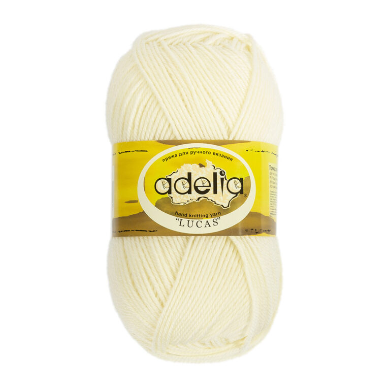 Пряжа для вязания ADELIA "LUCAS" (№01) Белый