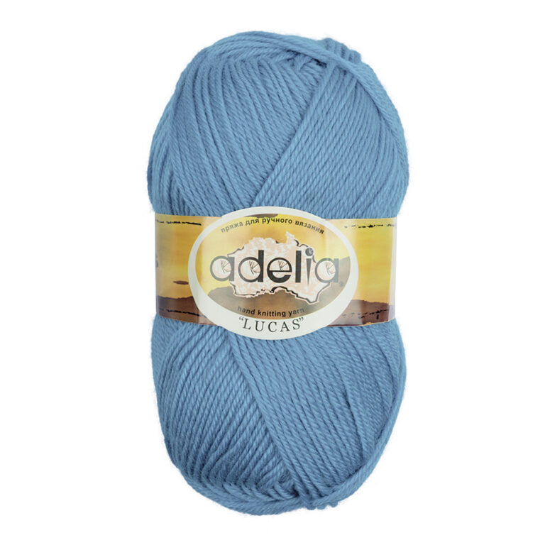Пряжа для вязания ADELIA "LUCAS" (№12) Голубой