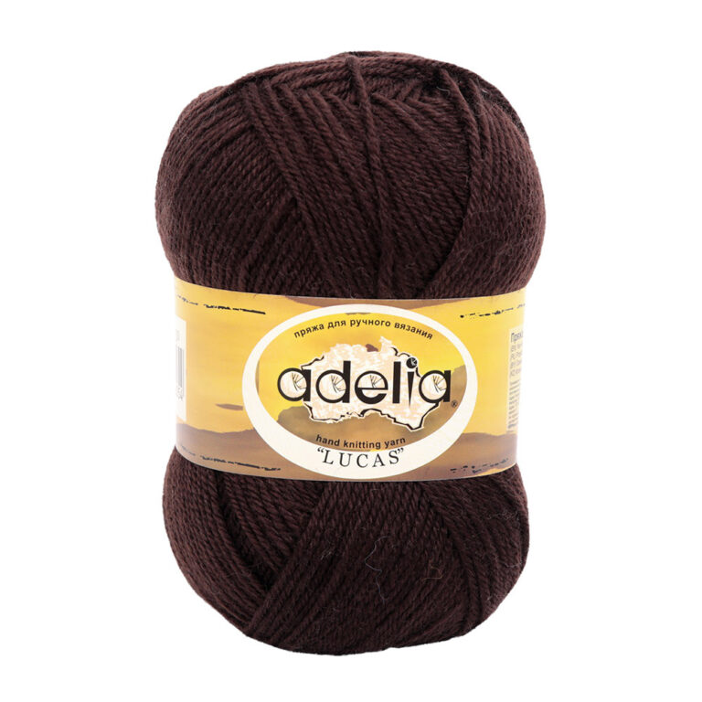 Пряжа для вязания ADELIA "LUCAS" (№30) Т.коричневый