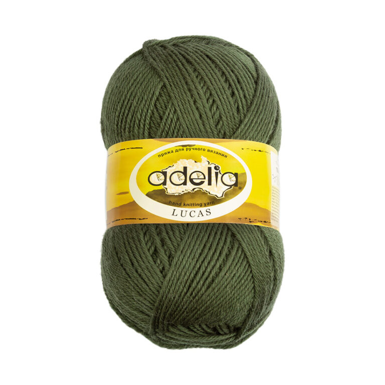 Пряжа для вязания ADELIA "LUCAS" (№32) Хаки