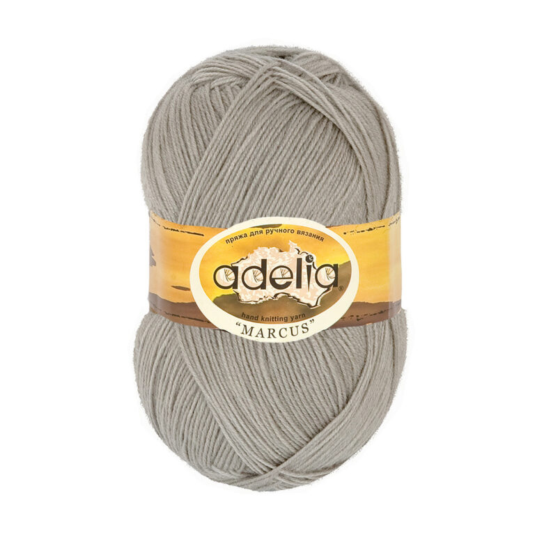 Пряжа для вязания ADELIA "MARCUS" (№18) Св.серый