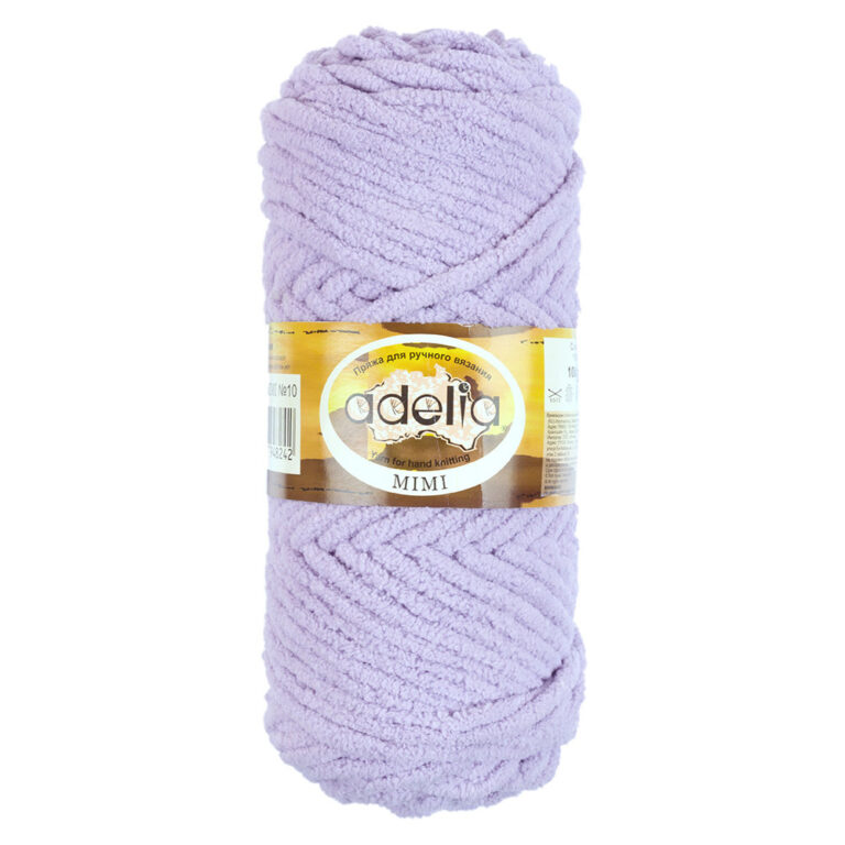 Пряжа для вязания ADELIA "MIMI" (№10) Св.сиреневый