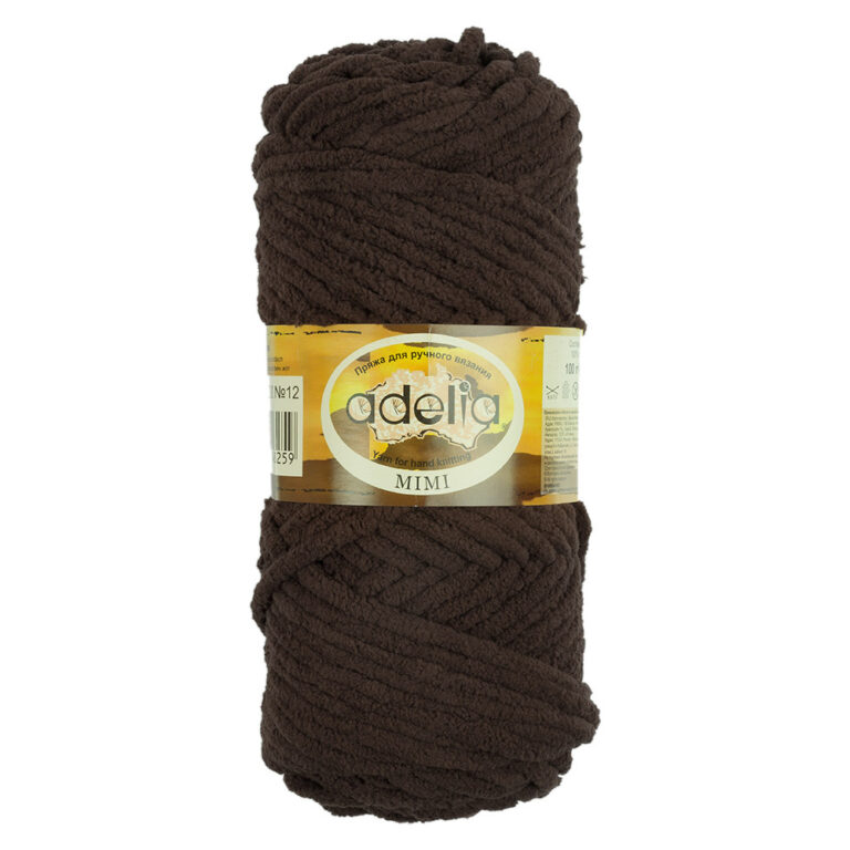 Пряжа для вязания ADELIA "MIMI" (№12) Коричневый