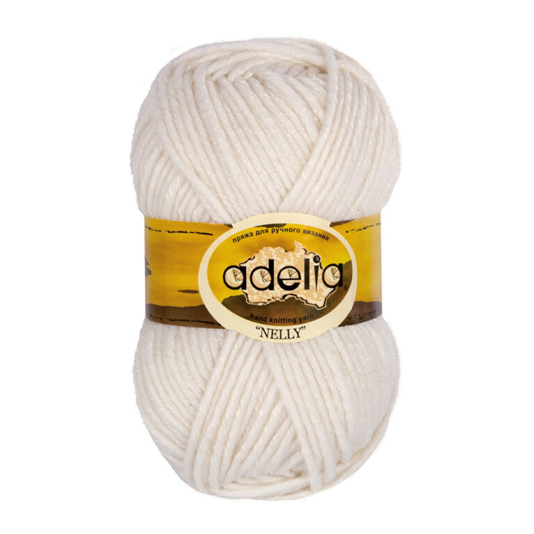 Пряжа для вязания ADELIA "NELLY" (№01) Белый