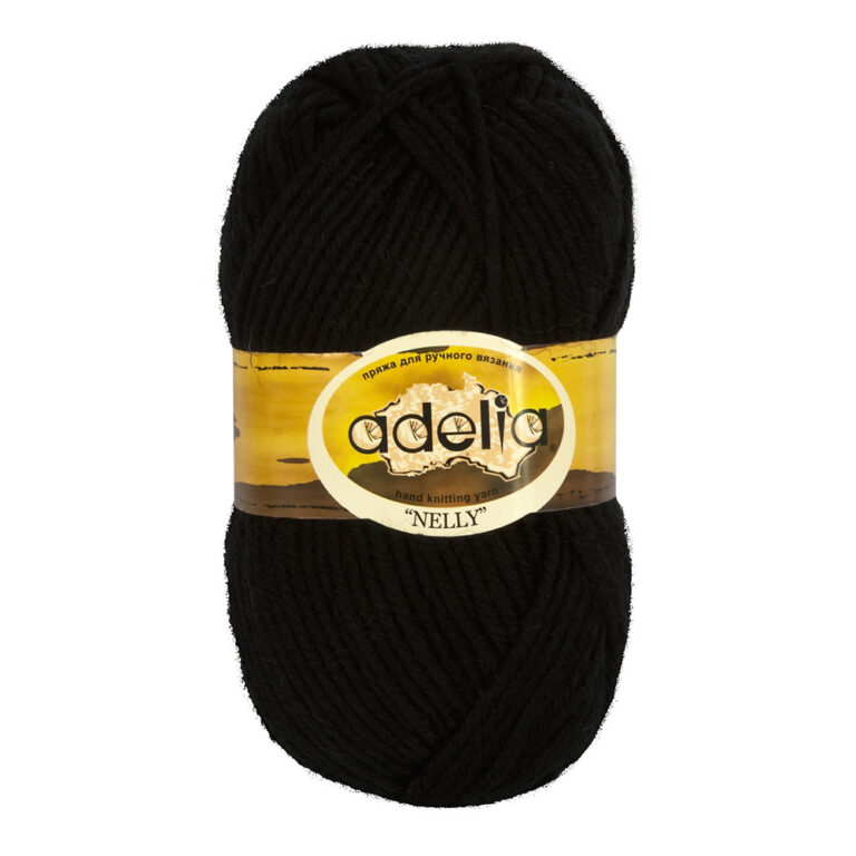 Пряжа для вязания ADELIA "NELLY" (№02) Черный