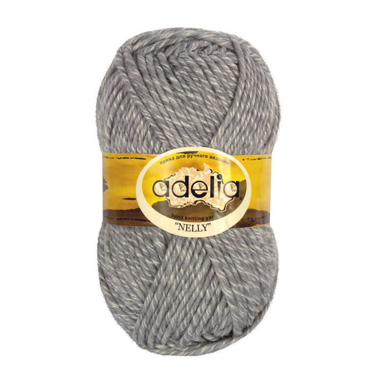 Пряжа для вязания ADELIA "NELLY" (№16) Св.серый