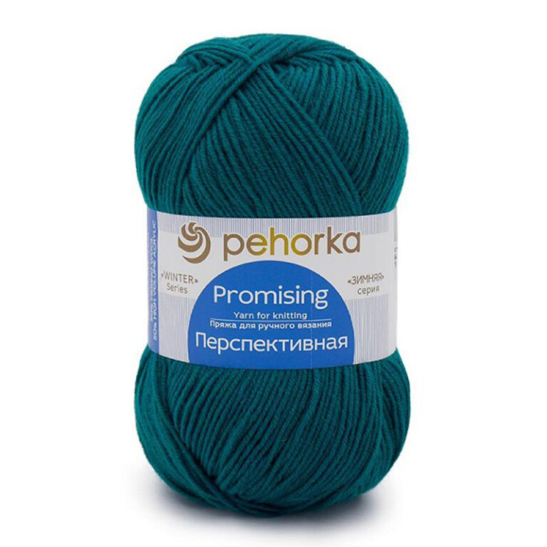 Пряжа для вязания ПЕХОРКА «ПЕРСПЕКТИВНАЯ» (№515) Зелёная бирюза