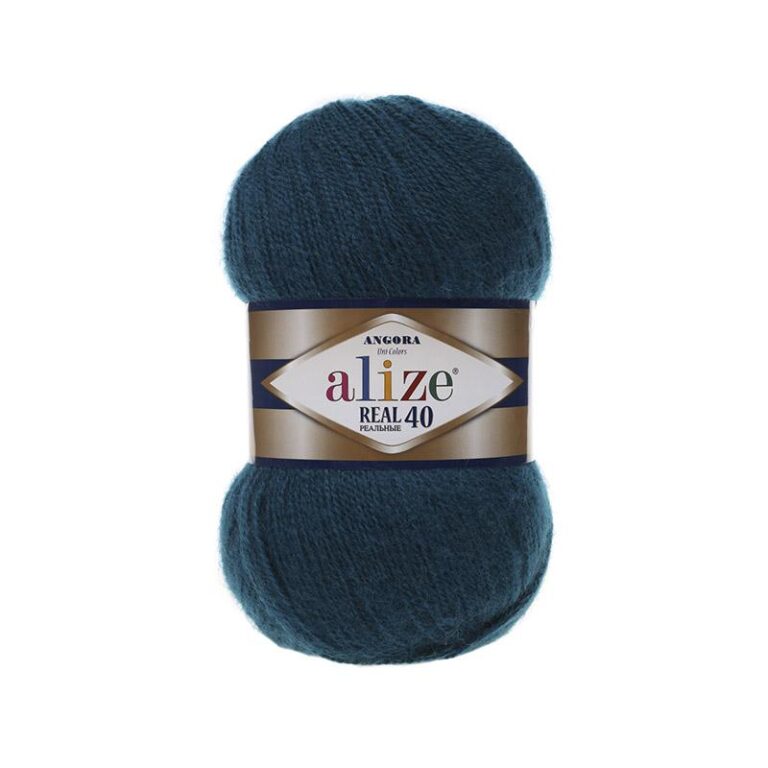 Пряжа для вязания ALIZE «ANGORA REAL 40» (№17) Петроль