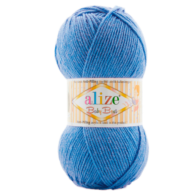 ALIZE BABY-BEST_237 Пряжа для вязания ALIZE "BABY BEST" (№237) Ярко-голубой
