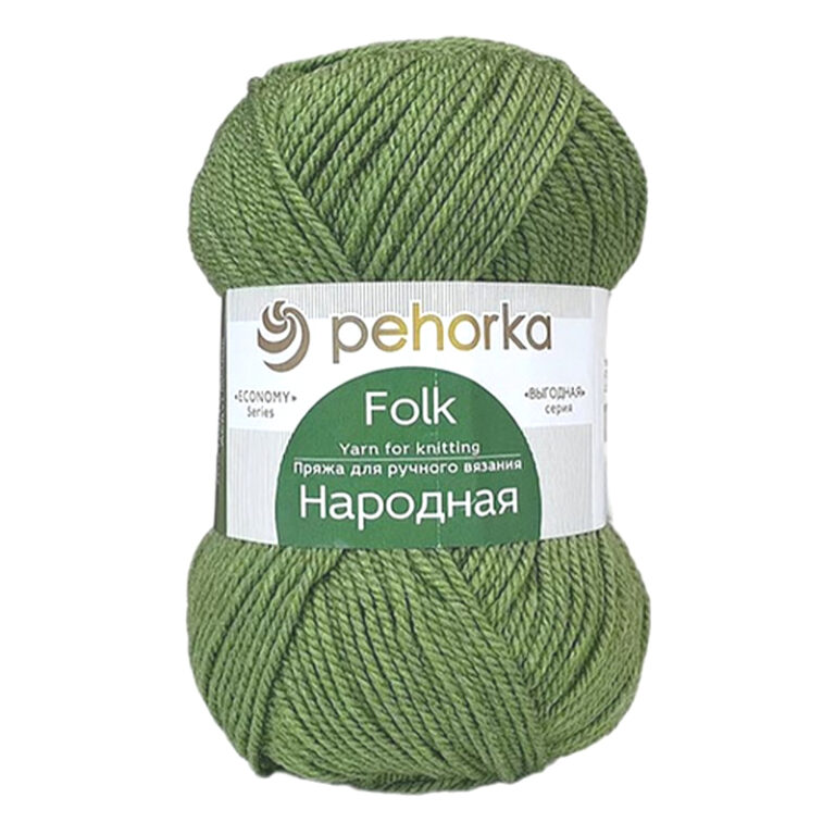 Пряжа для вязания ПЕХОРКА «НАРОДНАЯ» (№119) Горох