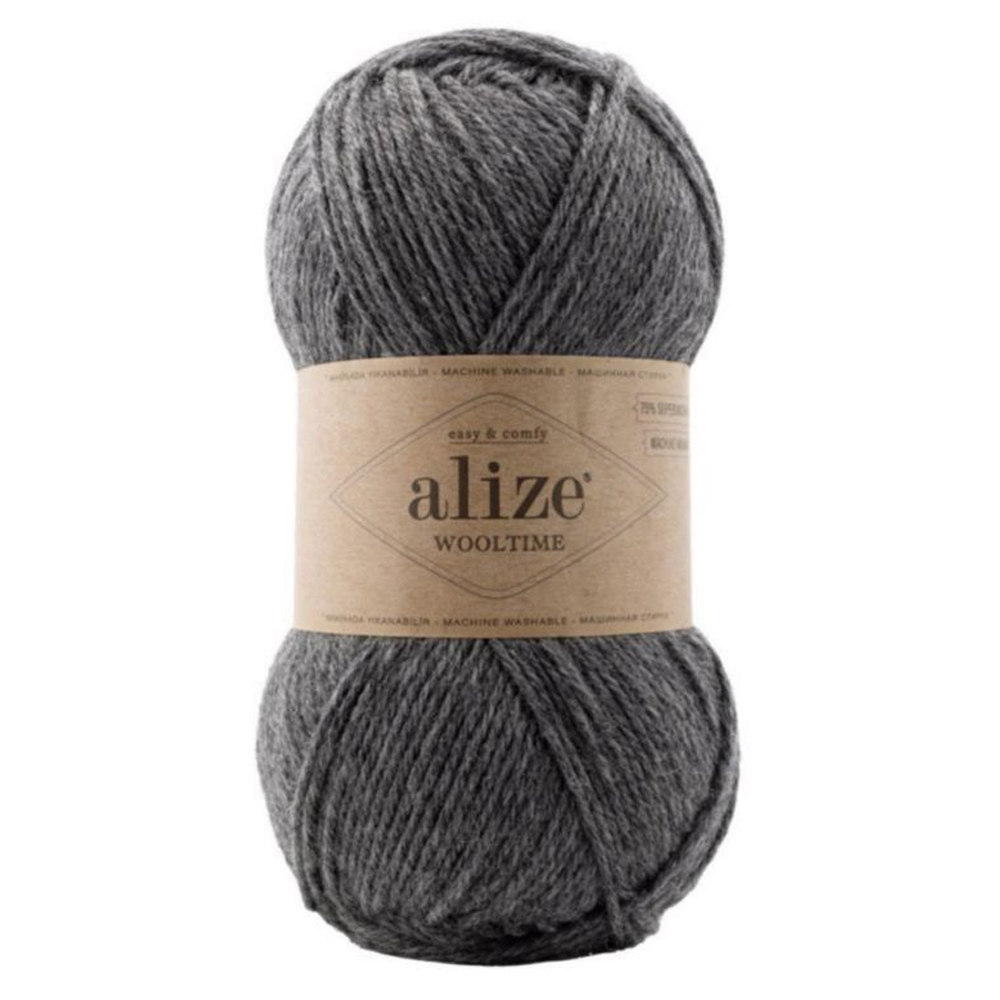 ALIZE WOOL TIME 182 Пряжа для вязания ALIZE "WOOLTIME" (№182) Средне-серый