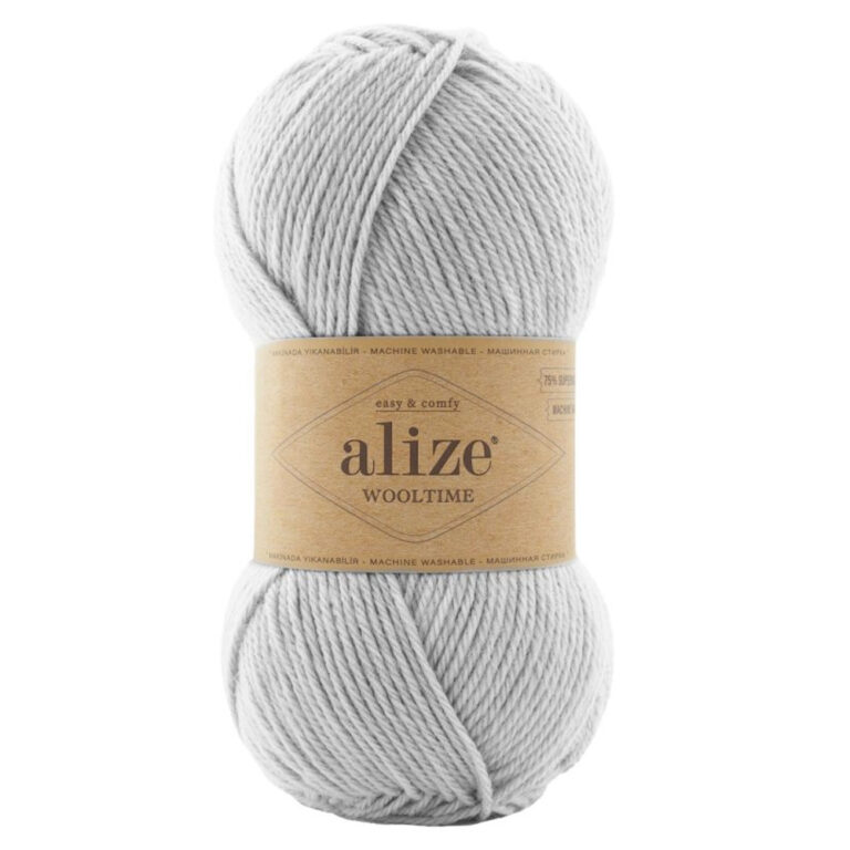 Пряжа для вязания ALIZE "WOOLTIME" (№208) Серебристый