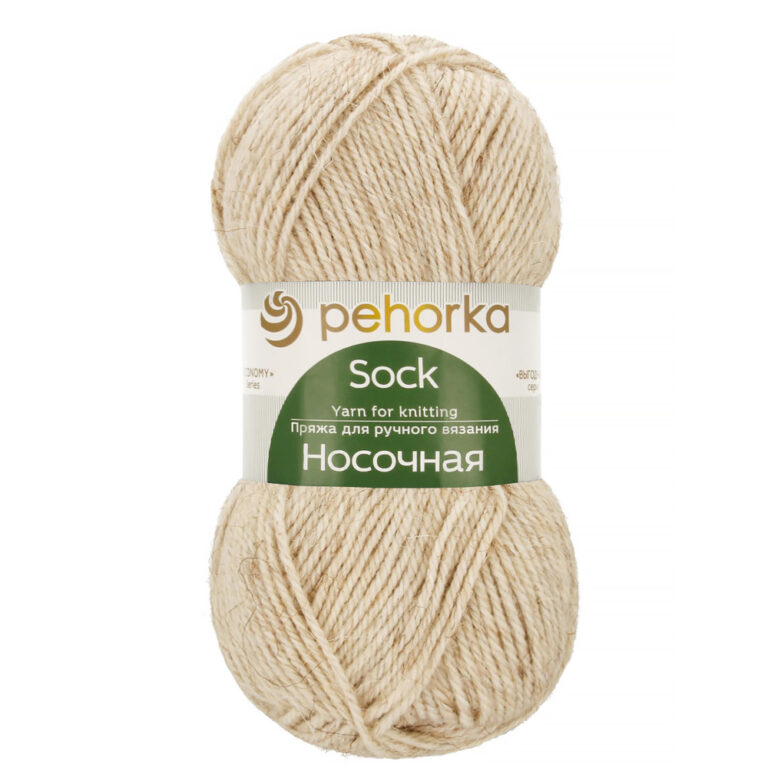 Пряжа для вязания ПЕХОРКА "НОСОЧНАЯ" (№530) Св.натуральный