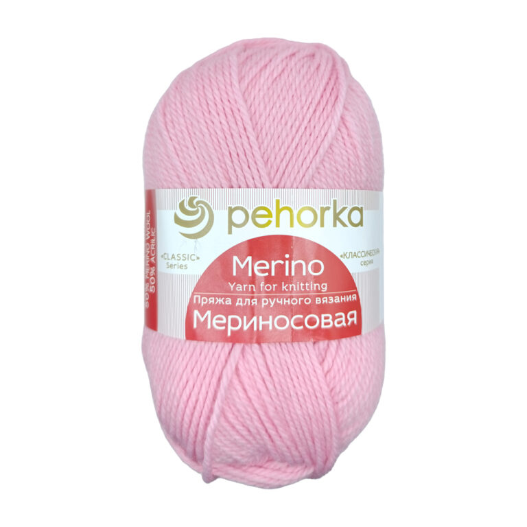Пряжа для вязания ПЕХОРКА "МЕРИНОСОВАЯ" (№24) Орхидея