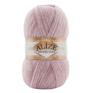 Пряжа для вязания ALIZE "ANGORA GOLD" (№664) Розово-белый меланж