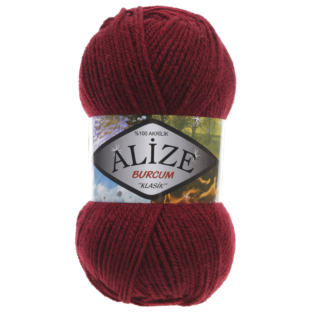 ALIZE BURCUM KLASIK 57 Пряжа для вязания ALIZE "BURCUM KLASIK" (№57) Бордовый