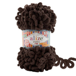 Пряжа для вязания ALIZE "PUFFY FINE" (№26) Шоколад