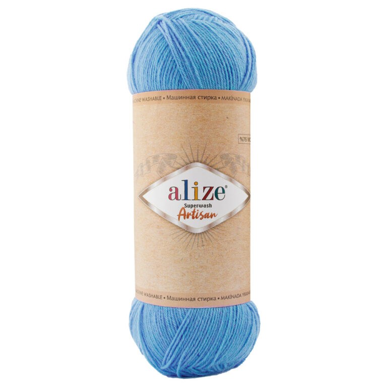 Пряжа для вязания ALIZE "SUPERWASH ARTISAN" (№957) Голубой