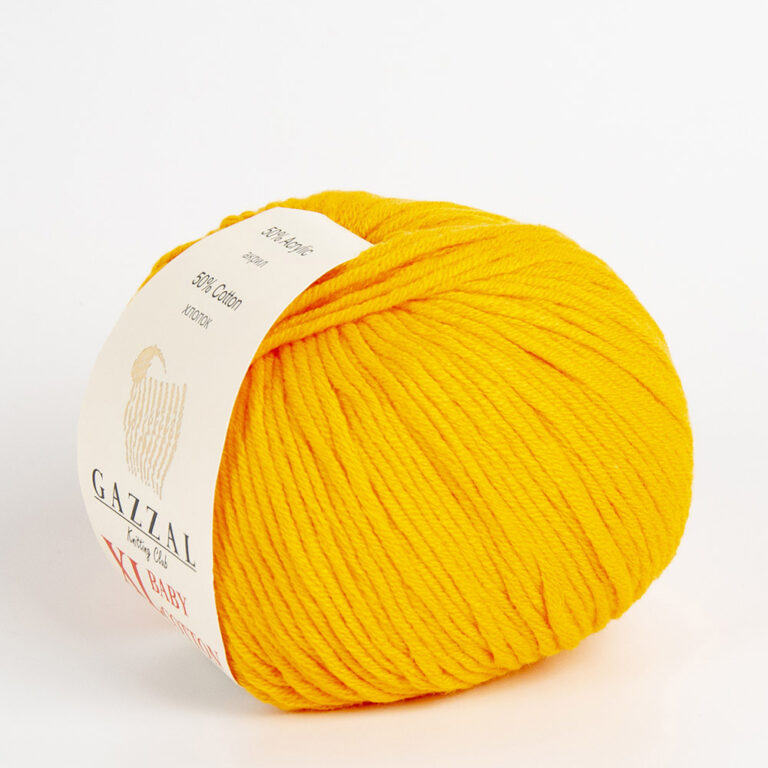Пряжа для вязания GAZZAL "BABY COTTON XL" (№3416) Желтооранжевый