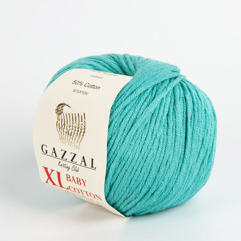Пряжа для вязания GAZZAL "BABY COTTON XL" (№3426) Светлый изумруд