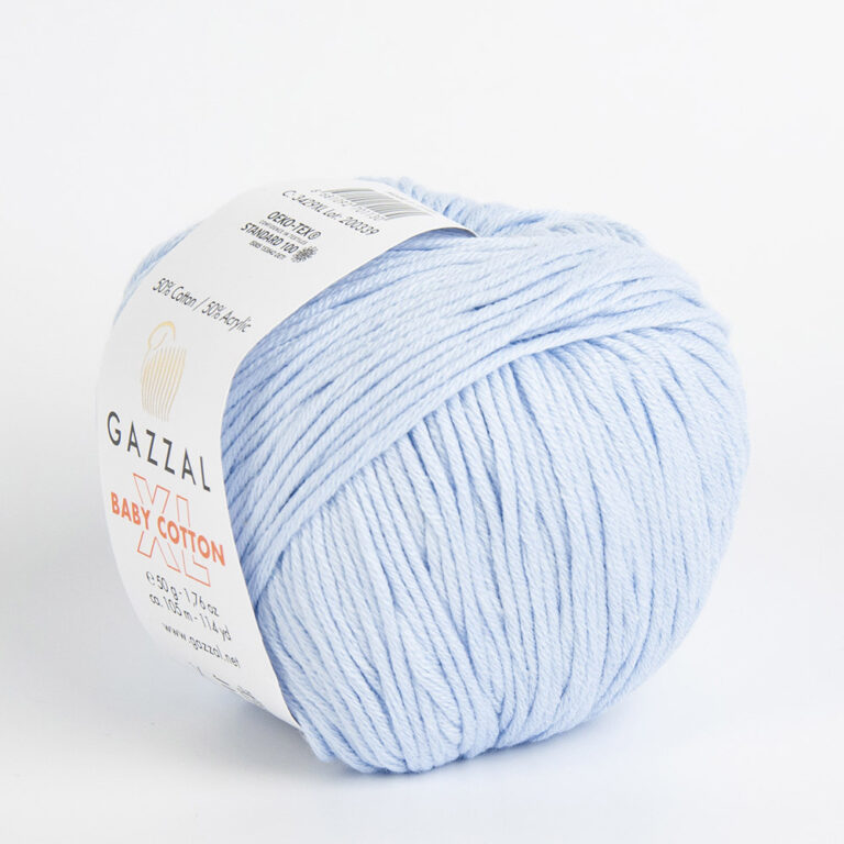 Пряжа для вязания GAZZAL "BABY COTTON XL" (№3429) Голубой