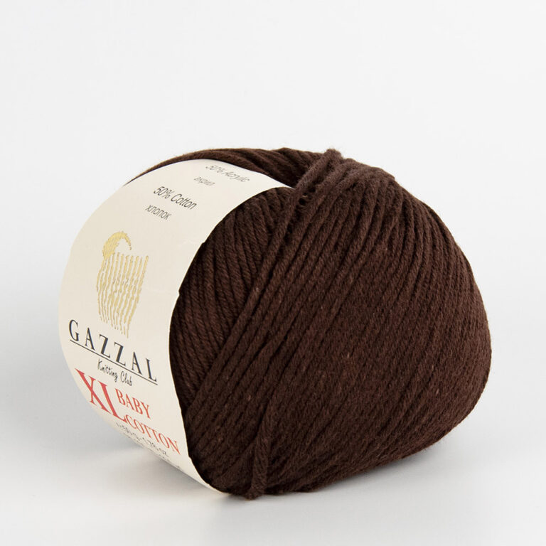 Пряжа для вязания GAZZAL "BABY COTTON XL" (№3436) Коричневый