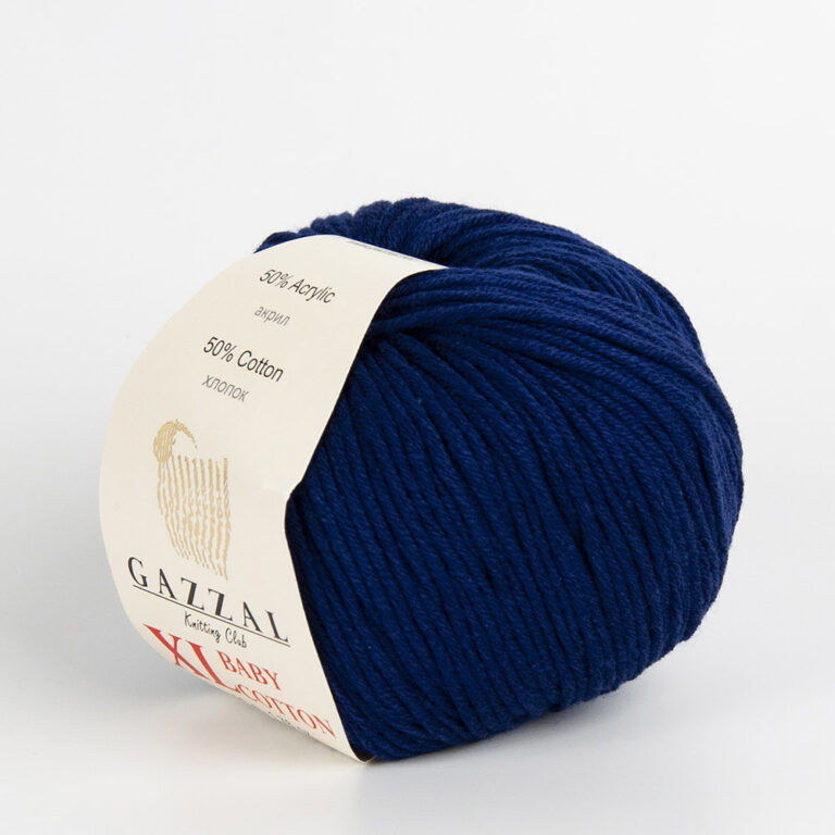 Пряжа для вязания GAZZAL "BABY COTTON XL" (№3438) Темно-синий