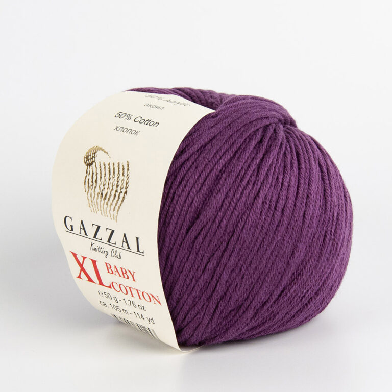 Пряжа для вязания GAZZAL "BABY COTTON XL" (№3441) Слива