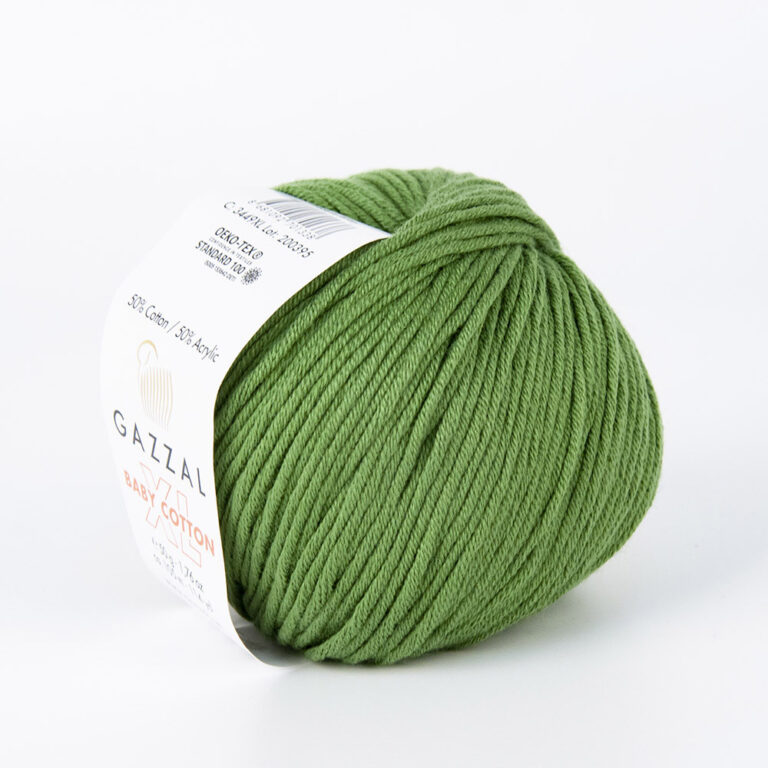 Пряжа для вязания GAZZAL "BABY COTTON XL" (№3449) Зелень