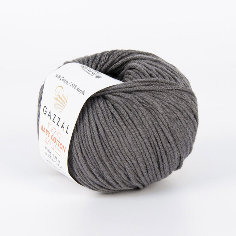Пряжа для вязания GAZZAL "BABY COTTON XL" (№3450) Темно-серый