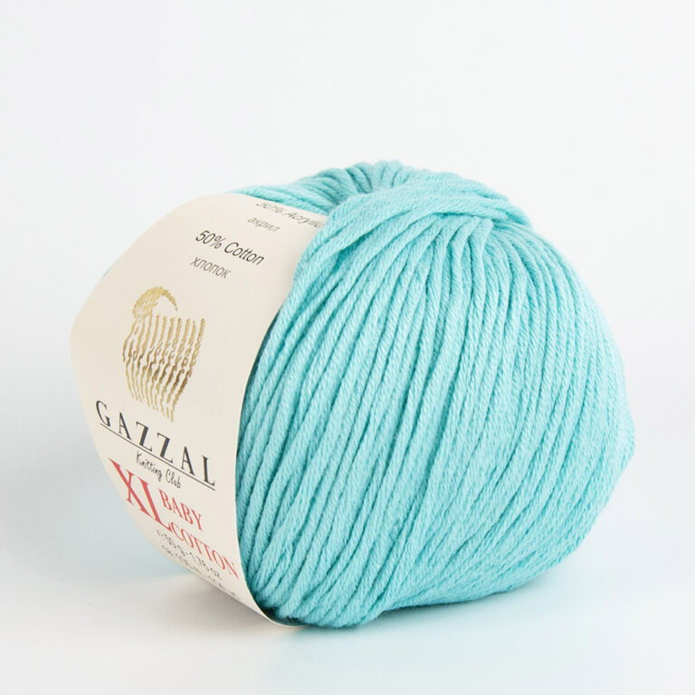 Пряжа для вязания GAZZAL "BABY COTTON XL" (№3452) Светлая лазурь