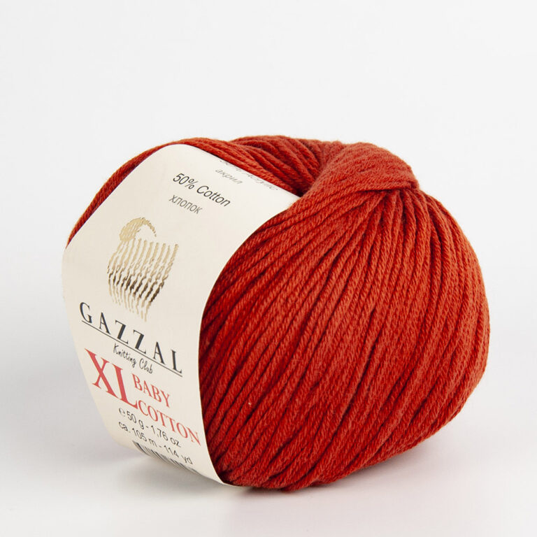 Пряжа для вязания GAZZAL "BABY COTTON XL" (№3453) Терракот