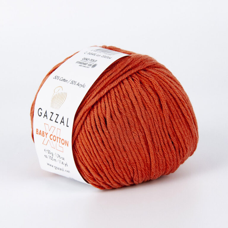 Пряжа для вязания GAZZAL "BABY COTTON XL" (№3454) Корица