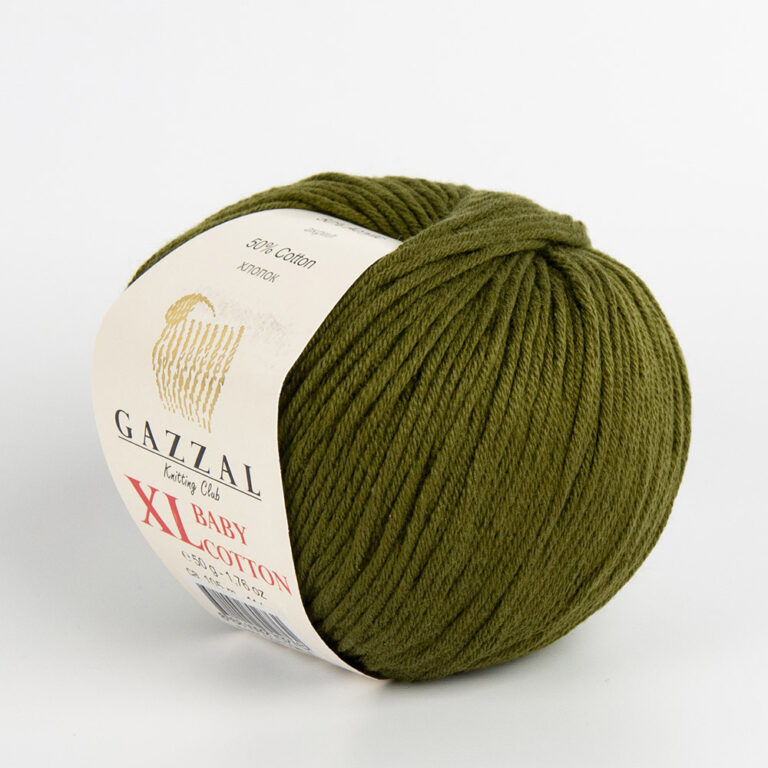 Пряжа для вязания GAZZAL "BABY COTTON XL" (№3463) Хаки