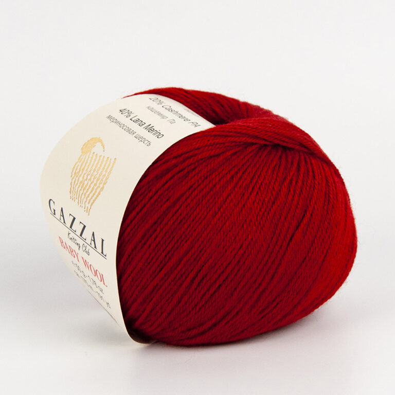 Пряжа для вязания GAZZAL "BABY WOOL" (№816) Вишня